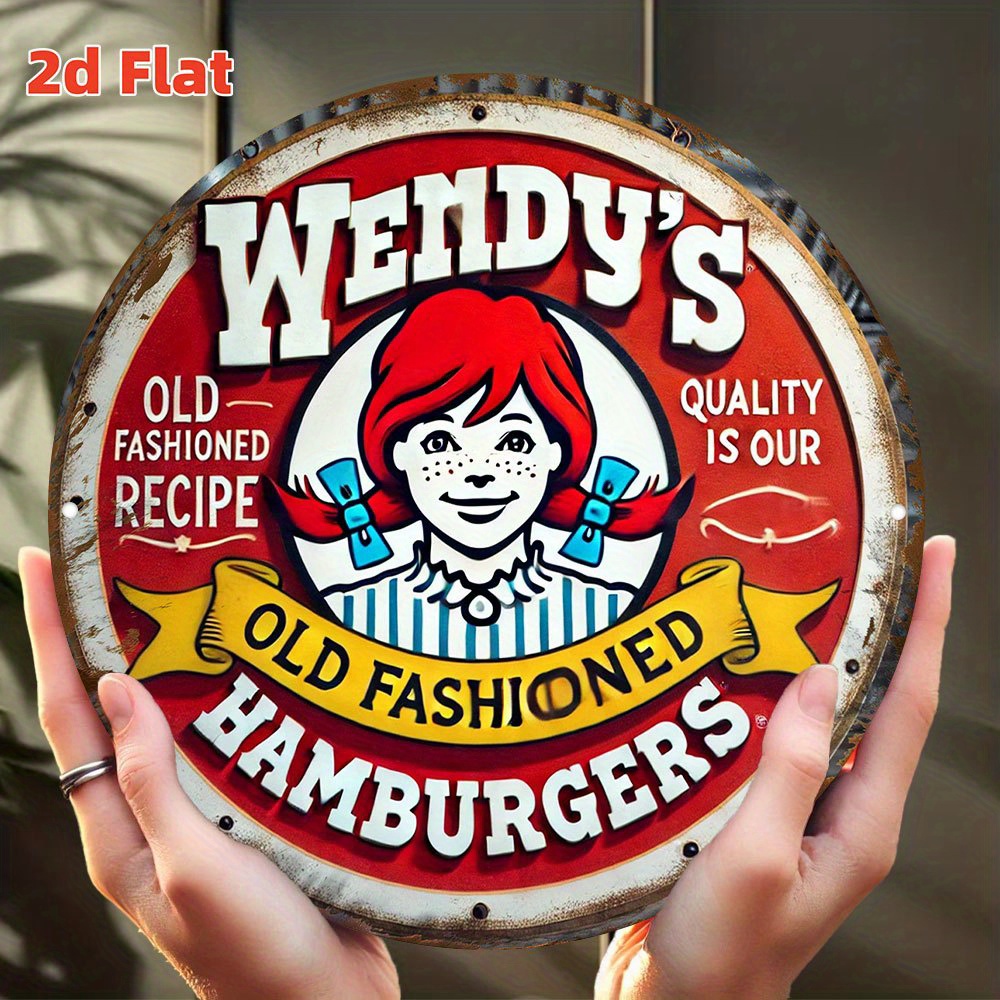 Vintage Fashion Hamburg - Vintage Wendy's Old Fashioned Hamburgers Round