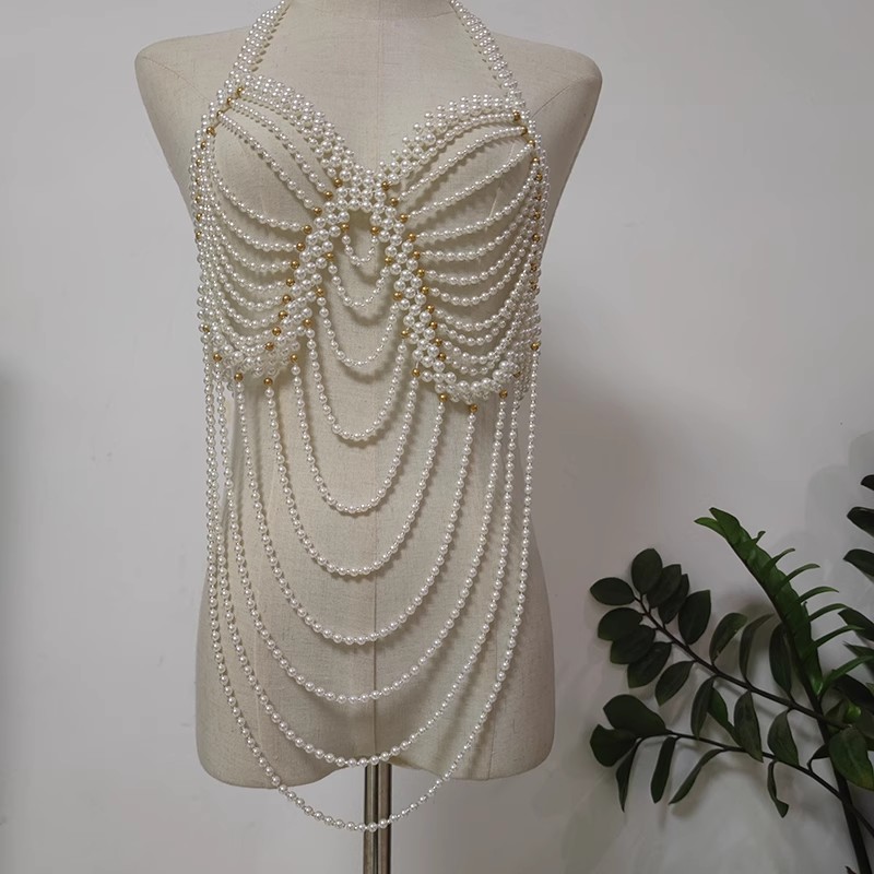 Vintage Fashion Photography - Women's Spring Summer Pearl Knitted Handmade