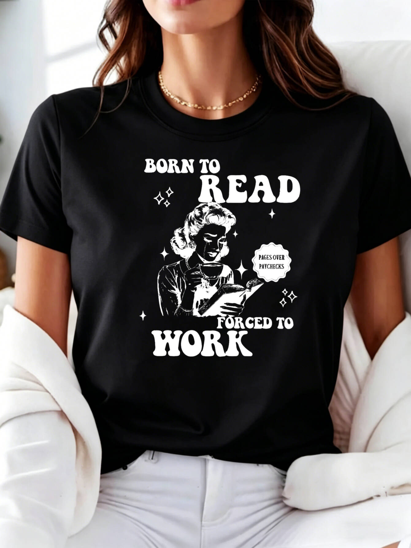 Vintage Fashion Art - Vintage Born Read Forced To Work
