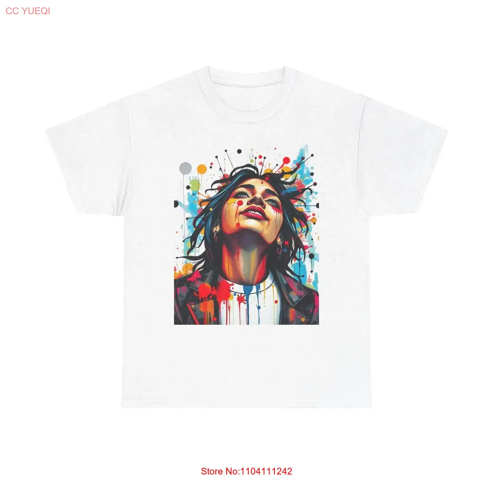 Vintage Fashion Art - Colorful Art Heavy Cotton T Shirt