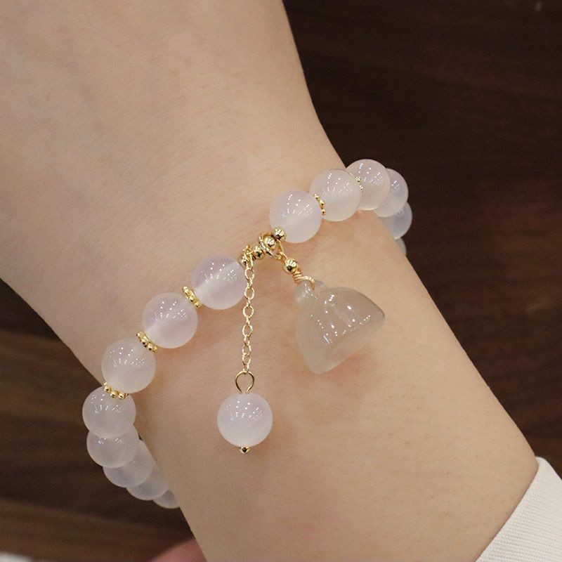 White Agate Bracelet with Lotu - đánh giá và giá Vintage Fashion Tiktok