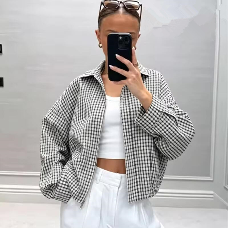 Plaid Bomber Jacket Women Demi - đánh giá và giá Varsity Jacket Wool