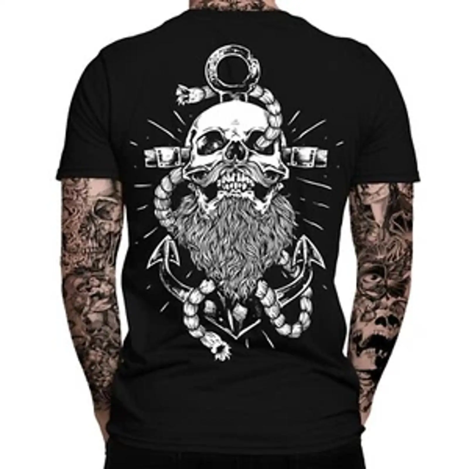 Anchor T Shirt for Men Skull H - đánh giá và giá Vintage Fashion Hamburg