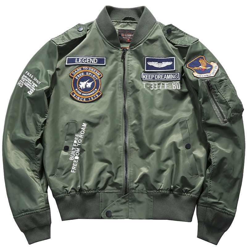 Men's Spring Tactical Army MA- - đánh giá và giá Varsity Jacket Wool