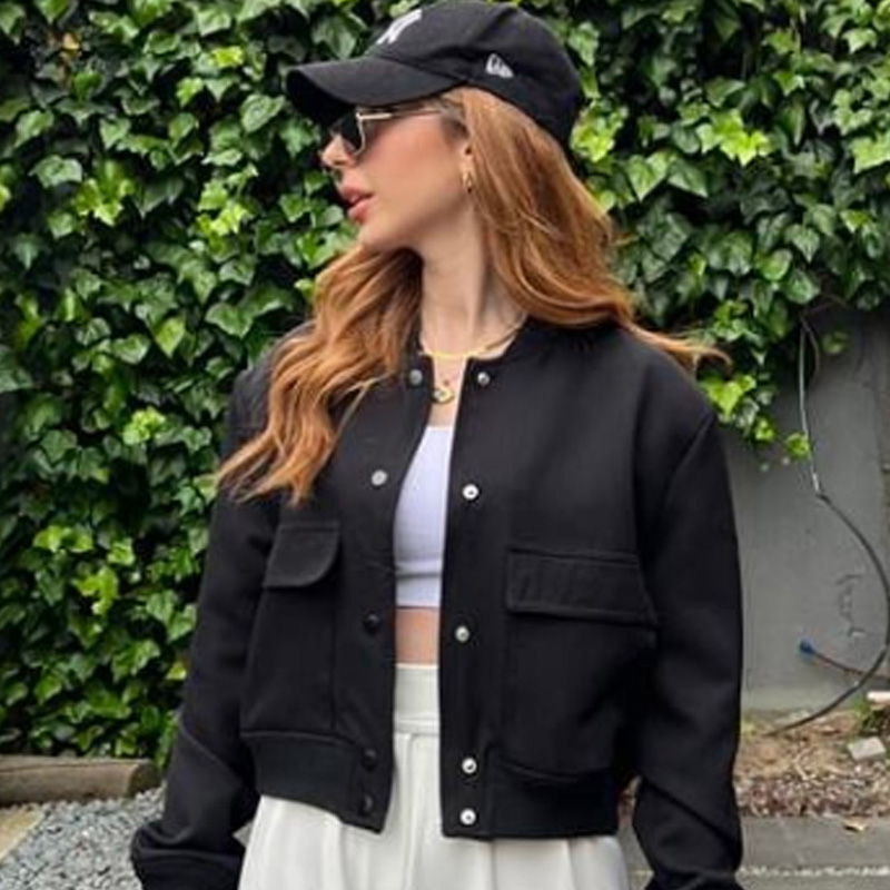HXAO Women's Bomber Jacket Cro - đánh giá và giá Varsity Jacket Wool