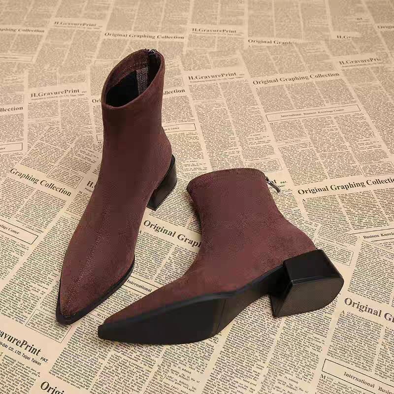 New Low Heel Women Mordern Ank - đánh giá và giá Vintage Fashion Fabrics