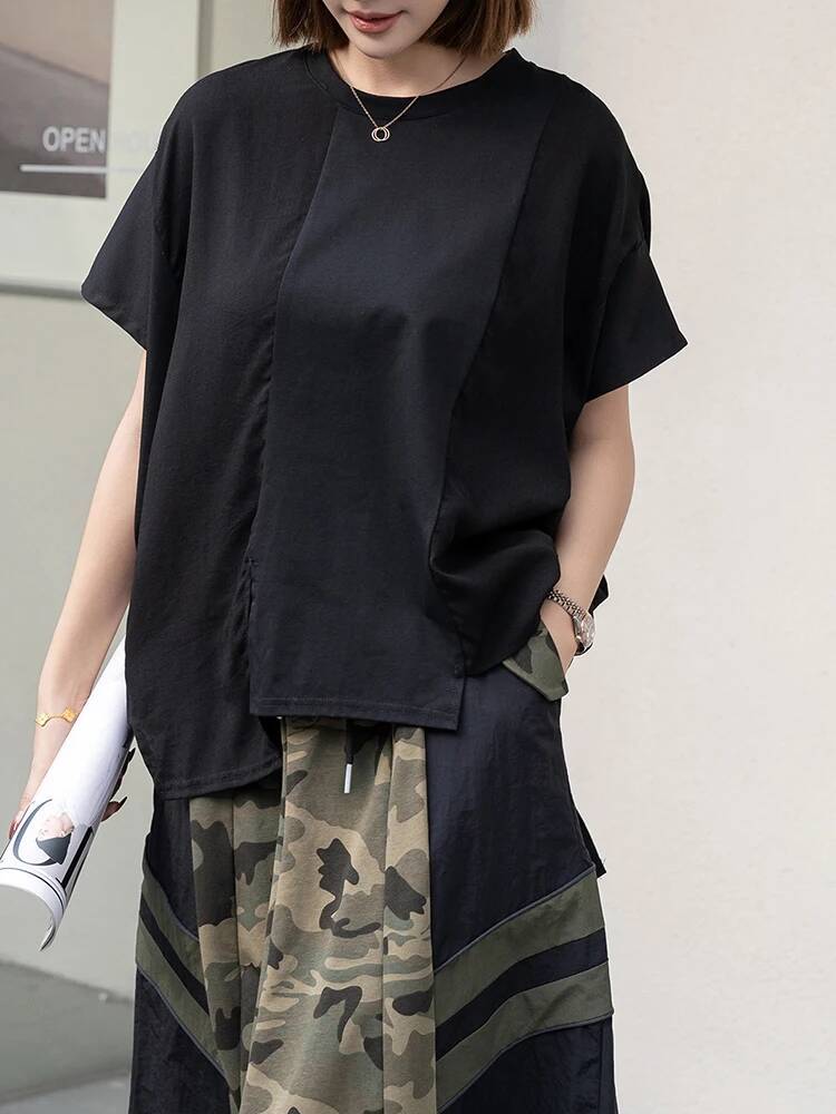Irregular Women Black Hem Big  - đánh giá và giá Vintage Fashion Build