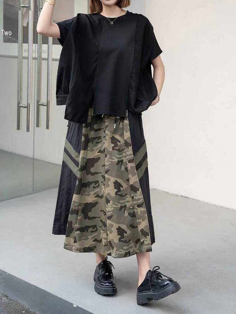 Irregular Women Black Hem Big  - đánh giá và giá Vintage Fashion Build
