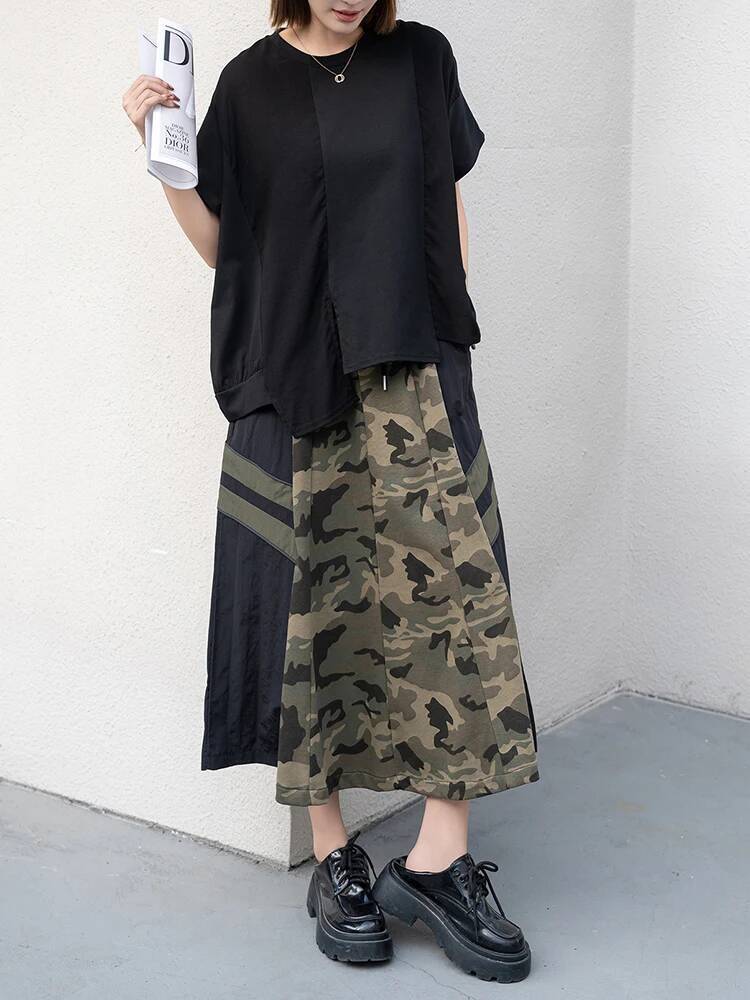 Irregular Women Black Hem Big  - đánh giá và giá Vintage Fashion Build