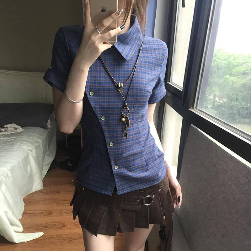 Y2K Vintage Slim Fit Plaid Cro - đánh giá và giá Vintage Fashion Tiktok