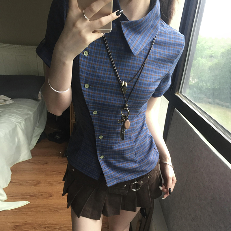Y2K Vintage Slim Fit Plaid Cro - đánh giá và giá Vintage Fashion Tiktok