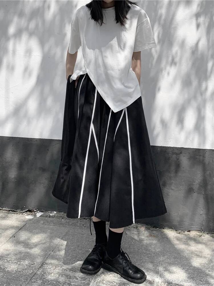 Irregular Women White Slit Hem - đánh giá và giá Vintage Fashion Build