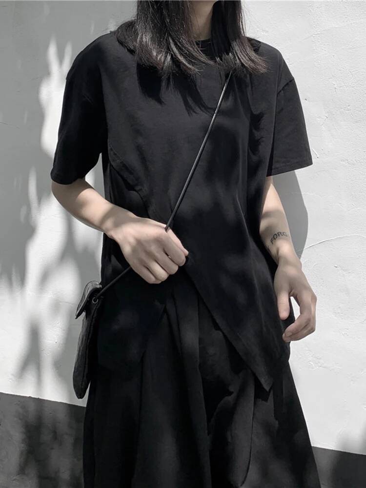 Irregular Women White Slit Hem - đánh giá và giá Vintage Fashion Build