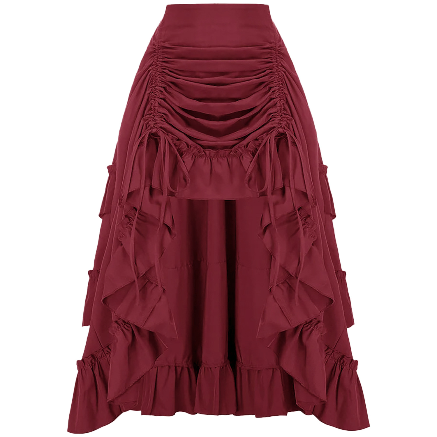 Ruffled High Waisted Long Vict - đánh giá và giá Vintage Fashion Fabrics