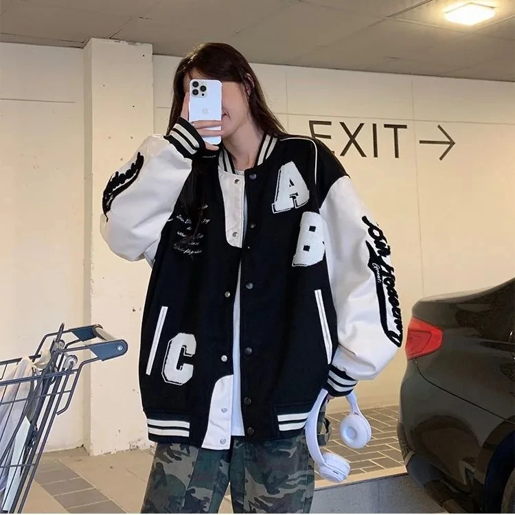 Y2k Lamb Wool Bomber Jacket Fe - đánh giá và giá Varsity Jacket Wool